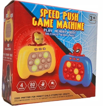 Elektroninis žaidimas pop it push konsolė avengers spiderman