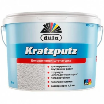Tinkas silikoninis Dufa Kratzputz 2mm 25kg