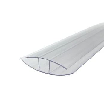 Sujungimo profilis H, 8-10 mm, plastikinis, skaidrus, po 3,00 m