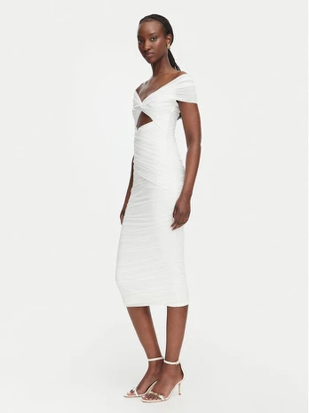 Bardot Kokteilinė suknelė Priah 60152DB Kreminė Slim Fit