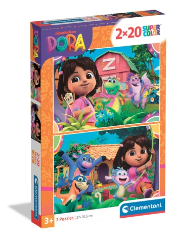 Dėlionė Clementoni CLE puzzle 2x20 SuperKolor Dora 24827