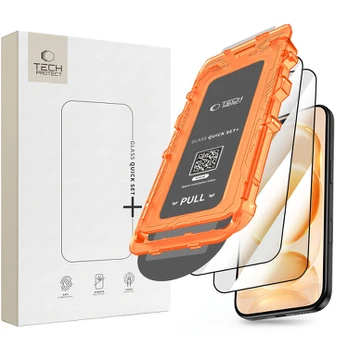 Apsauginis grūdintas stiklas Apple iPhone 17 Pro Max / 18 Pro Max telefonui "Tech-Protect Quick Set+ 2-Pack"