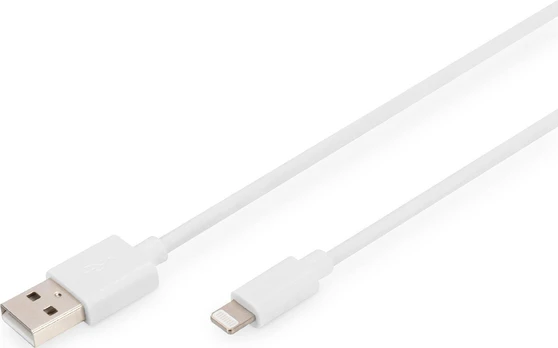 Kabelis USB Digitus USB-A - Lightning 2 m Balta (DB-600106-020-W)