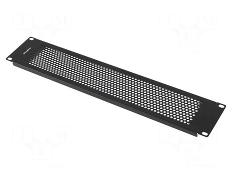 Stopper | 2U | black | Standard: 19" | perforated