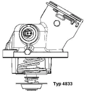 Termostatas, aušinimo skystis BorgWarner (Wahler) 4833.100D kaina