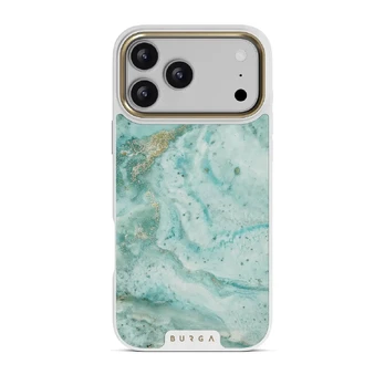 Uluwatu Waves - Teal iPhone 17 Pro Max Case, Elite Light (MagSafe) / Gold