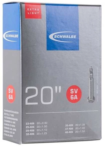 Schwalbe tube 20" SV6A 23/40-406 valve - extra light