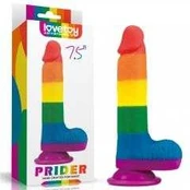 LOVETOY Prider Dildo 7.5' Colorful