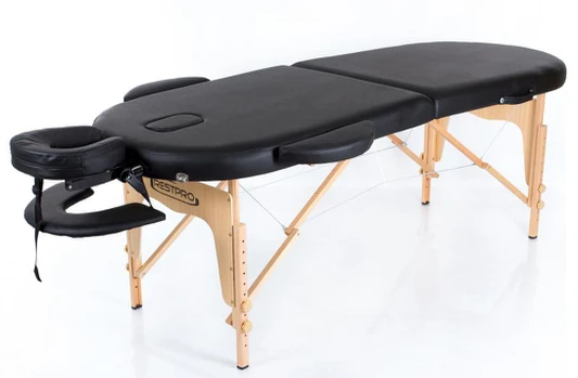 Sulankstomas masažo stalas Restpro Classic Oval 2 Juodas