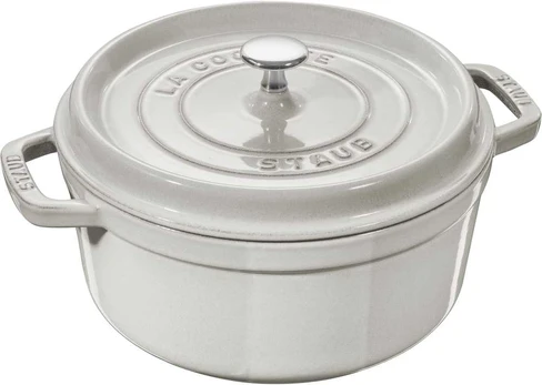Puodas żeliwny apvalus Staub - 2.2 ltr, Balta trufla