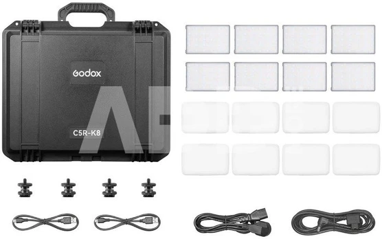 Godox C5R K8 Mobile RGB LED 8 Light Kit with Charging Case