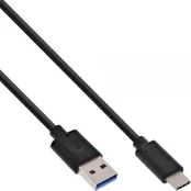 USB InLine USB-A – USB-C laidas, 1 m juodas (35711) kaina