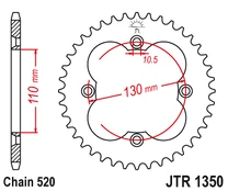 Galinė žvaigždė JTR 1350 36T, 530