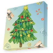 Deimantinė mozaika MERRY CHRISTMAS TREE 28x28 cm kaina