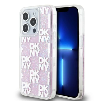 Dėklas DKNY DKHCP15LLCPEPP iPhone 15 Pro 6.1" rožinis|pink hardcase Liquid Glitter Multilogo