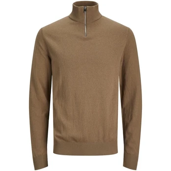 Džemperis vyrams, Ruda, JJEEMIL KNIT HALF ZI