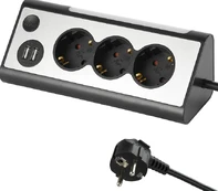 Electraline 62512 Multisocket 3p+2xUSB 1.5m kaina
