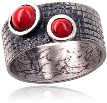 Diamond Sky Jewelry Sidabrinis žiedas su koralais „Coral Magic“