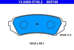 ATE 13.0460-5749.2 Brake pad set