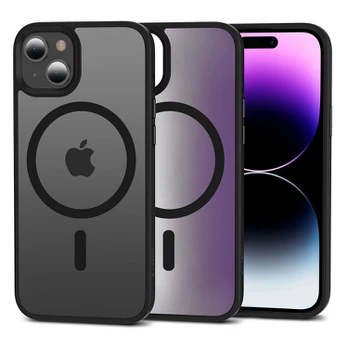 Matinis juodas dėklas Apple iPhone 15 telefonui "Tech-Protect Magmat Magsafe"