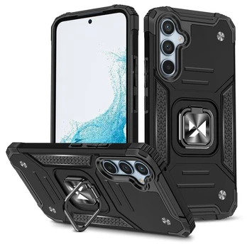„iLike“ Samsung Galaxy A34 5G Ring Armor dėklas, juodas