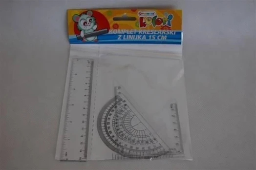 Piešimo rinkinys su 15 cm liniuote Penmate