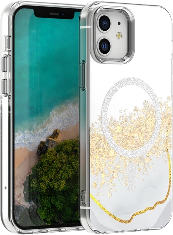Dėklas Telforceone Epoxy Mag case for iPhone 12 / 12 Pro 6,1' baltas
