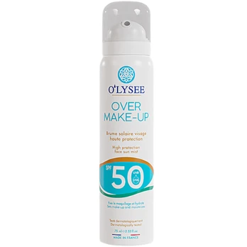 Apsauginė dulksna veidui O'LYSEE OVER MAKE UP SPF50+, 75 ml