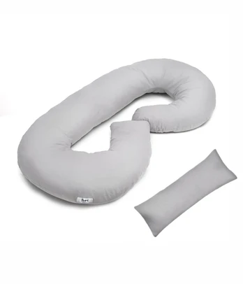 FLUMI nėščiosios ir maitinimo pagalvė TYPE C, Light Grey