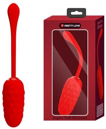 PRETTY LOVE - VIBRATING EGG WITH RED RECHARGEABLE MARINE TEXTURE