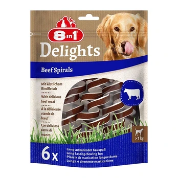 8in1 8in1 Skanėstas Delights Beef Spirals