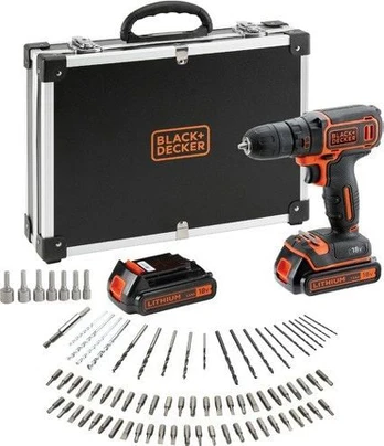 Gręžtuvas su akumuliatoriumi Black & Decker BDCDD12BAFC-QW, 10.8 V, 1.5 Ah