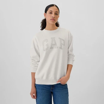 GAP Logo Crew White Rhinestone - Dydis M (554936-35 Džemperiai)