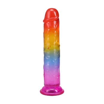 Doc Johnson Crystal Jellies Rainbow Model 7” Flexible Surface 17.8cm