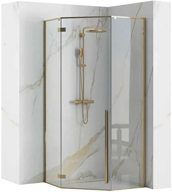 Dušo kabina Rea Diamond, Gold, 100x100 cm