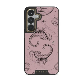 Scorpio - Samsung Galaxy S25 Case, Elite Dark (Magnetic) / Gold / Pink