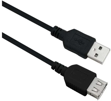 helos Verlängerungskabel, USB 2.0 A Stecker/A Buchse, 3,0m, juodas