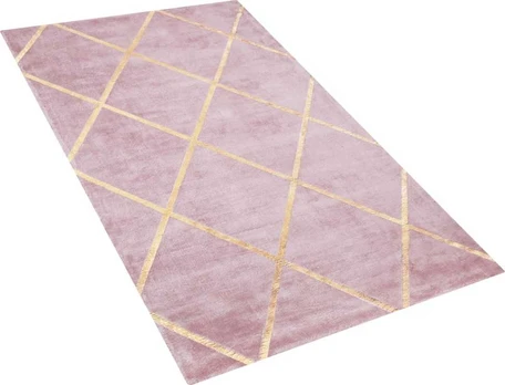 Beliani 80 x 150 cm rausvos spalvos kilimas