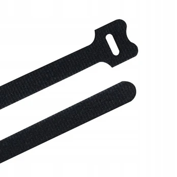 Juodas Velcro dirželis 300x12,5 mm, 10 vnt.