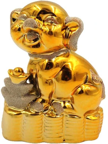 Statulėlė Auksinė kiaulė, 11 cm