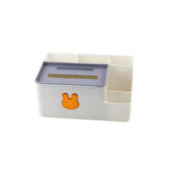 Lean Desk Organizer with Tissue Box Gold Rabbit Baltas