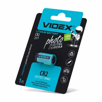 Baterija CR2 VIDEX (1 vnt.) Lithium, 3V, 800mAh