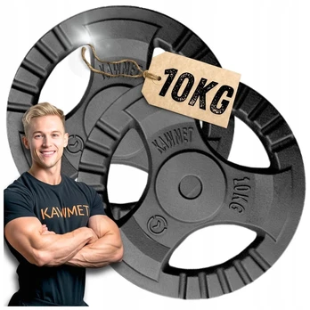 Kawmet 2x10kg štangos diskai, 30,5mm, Tri-grip dizainas