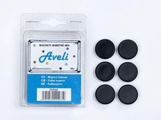 Aveli set of magnets, 4pcs, juodas