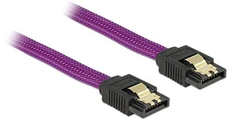 Delock SATA - SATA, 0.5m, Violetinis (83691)