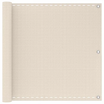 Balkono Ekranas Kreminė 75 x 800 cm HDPE ir aliuminis
