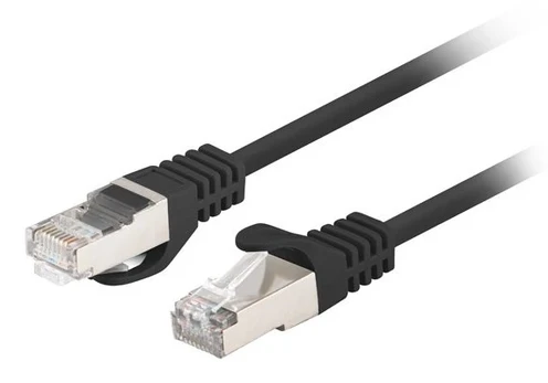 PATCHCORD KAT.6 FTP 0.25M JUODA FLUKE PASSED LANBERG 10-PACK