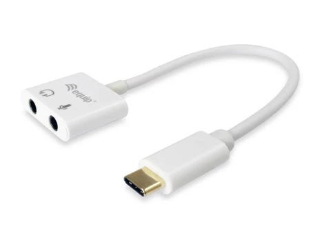 Equip Adapteris USB-C -> Audio 2x3-Pin 3.5mm St/Bu 0.15m ws