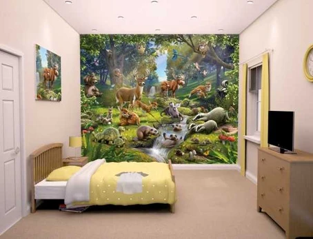 Walltastic Skovens dyr tapet 243 x 305 cm