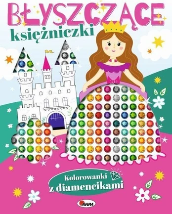 Spindinčios princesės Dažymo puslapiai su deimantais - Kolektyvinis darbas